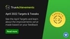 Site Feature: Target system improvements and April's targets revealed